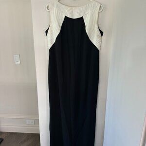 Vintage Escada Black and White Evening Gown (Floor Length)